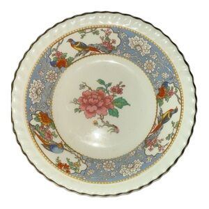 Johnson Bros Old English Bird Floral Saucer Plate England Vintage Cottagecore